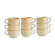 Set of 9 speckled ceramic coffee cups