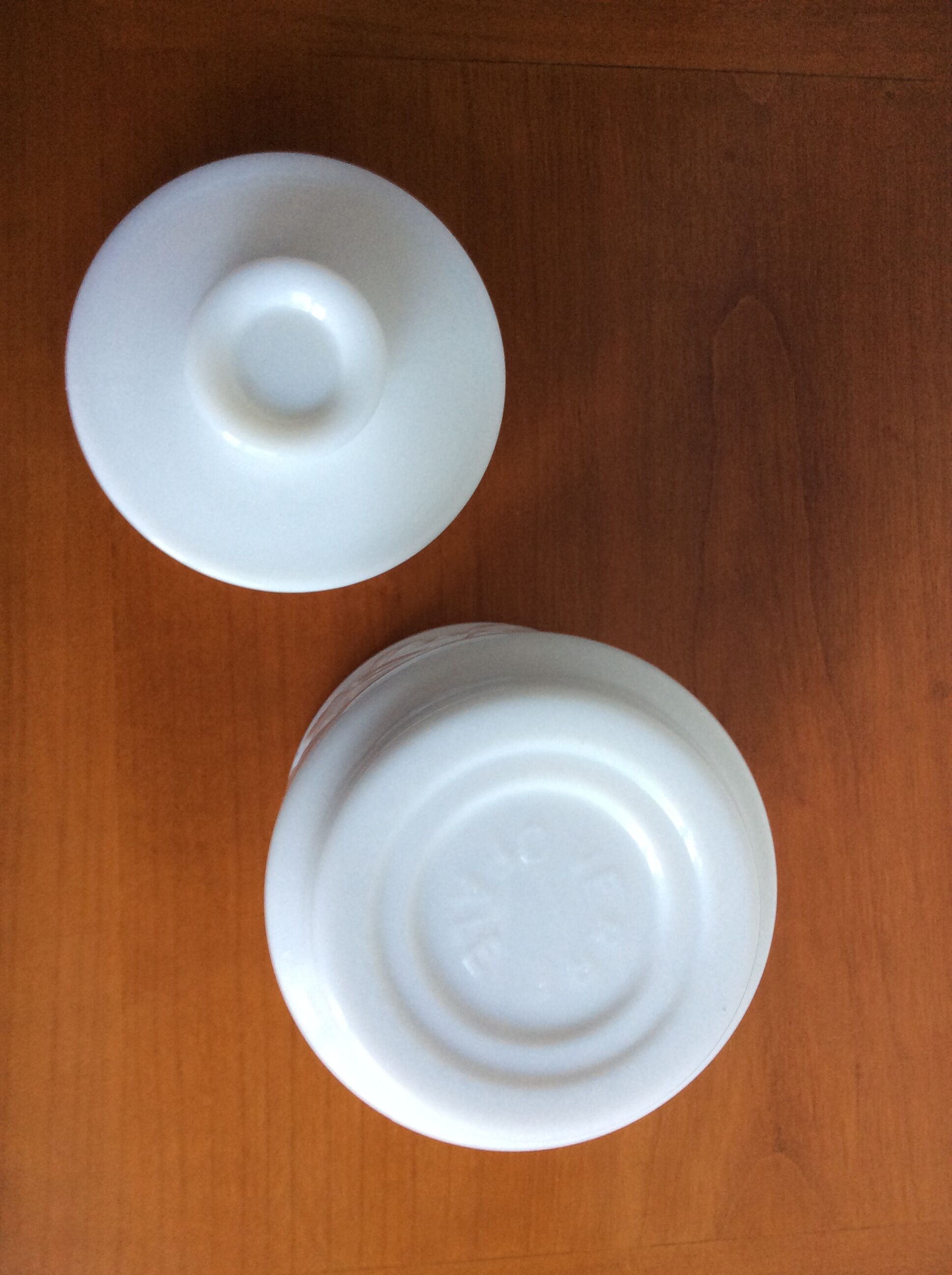 Opal glass jar - vintage