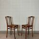 Paire de chaises Thonet bois et cannage
