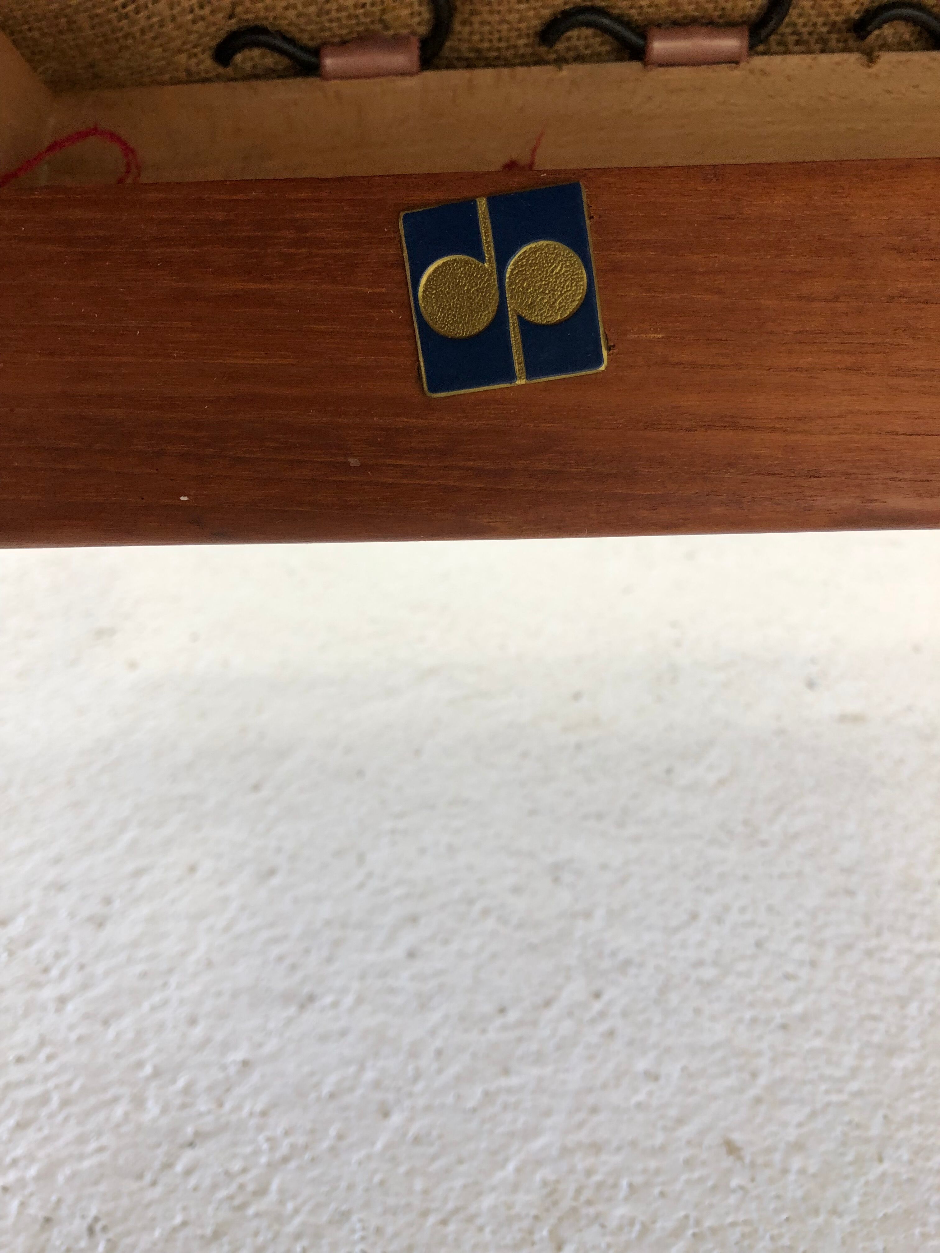 DANISH DESIGN ARMCHAIR IN WOOL & TEAK WOOD, 1970S