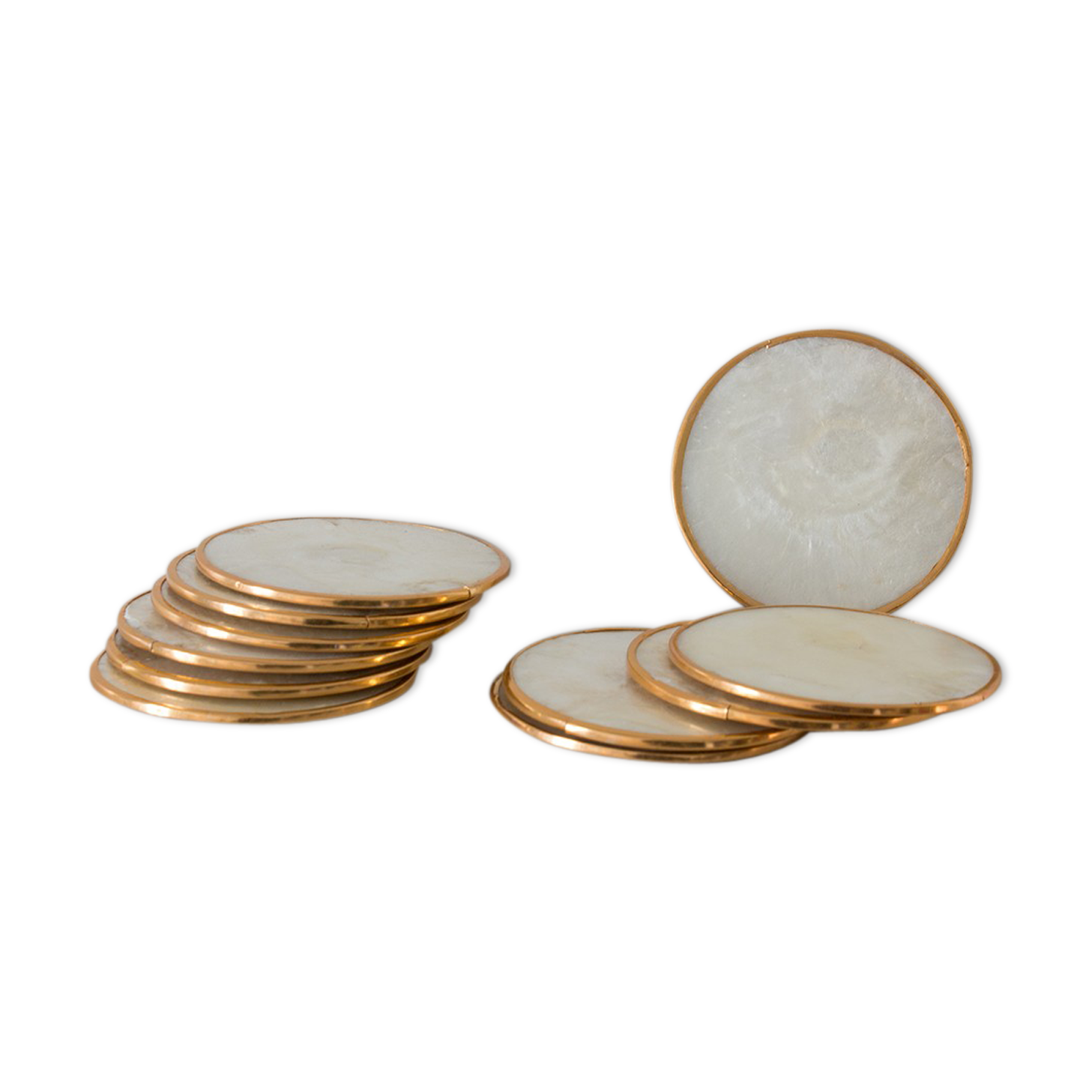 Mother-of-pearl coasters