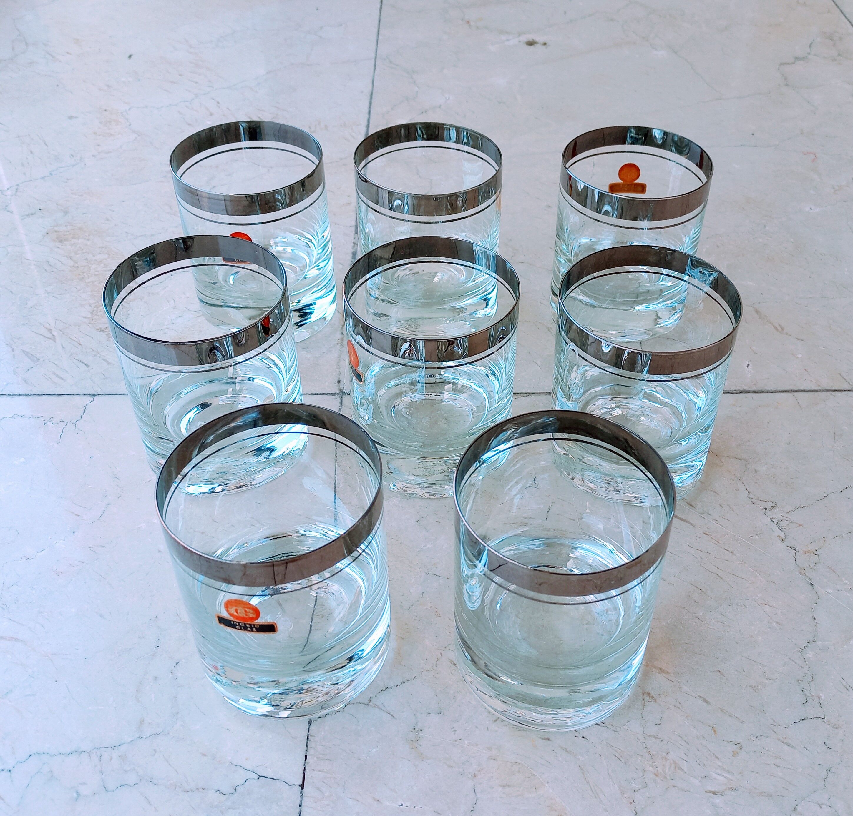 Set of 8 cristal tumblers Ingrid Glas