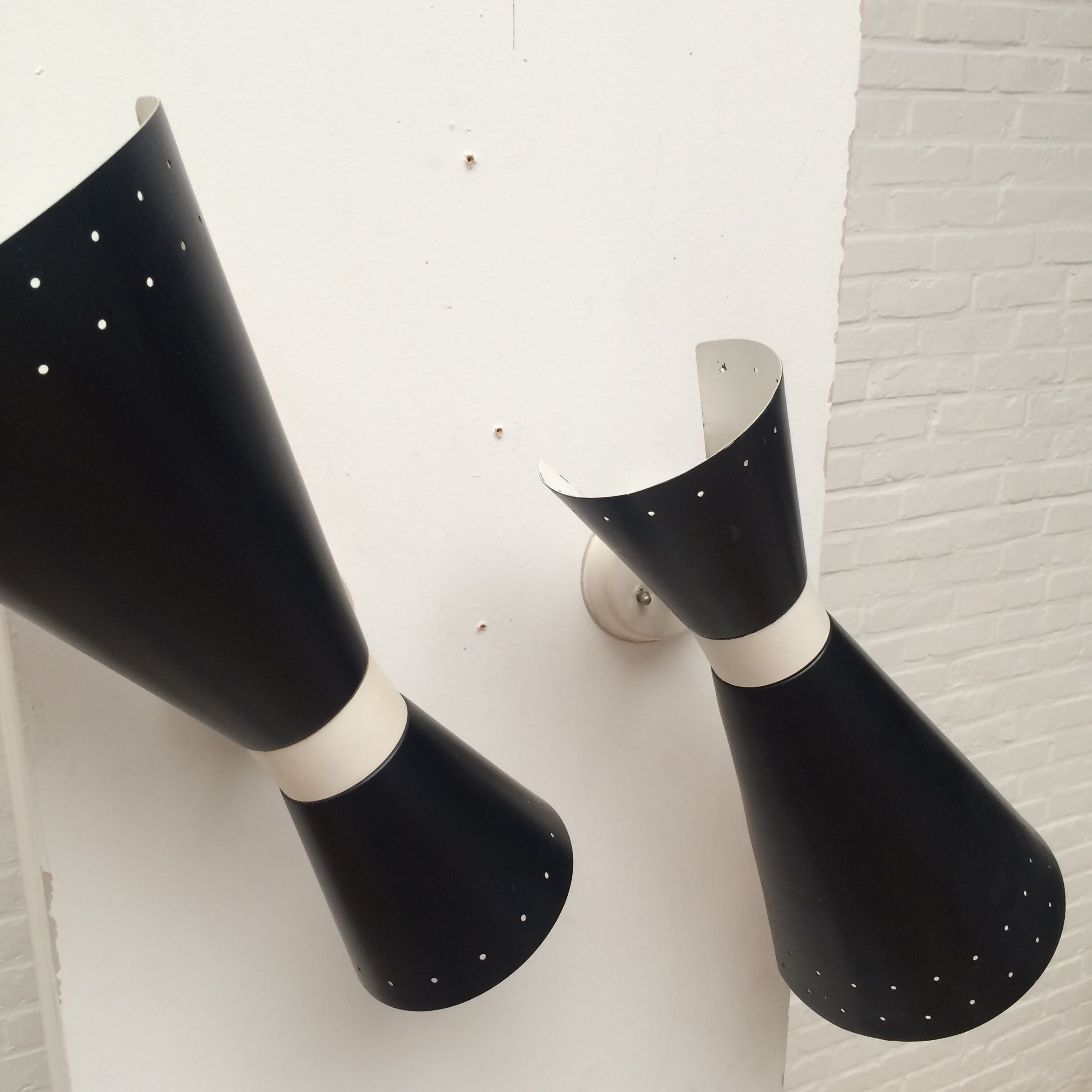 Elegant wall lamps by Stilnovo, anno 1950s (set of 2)