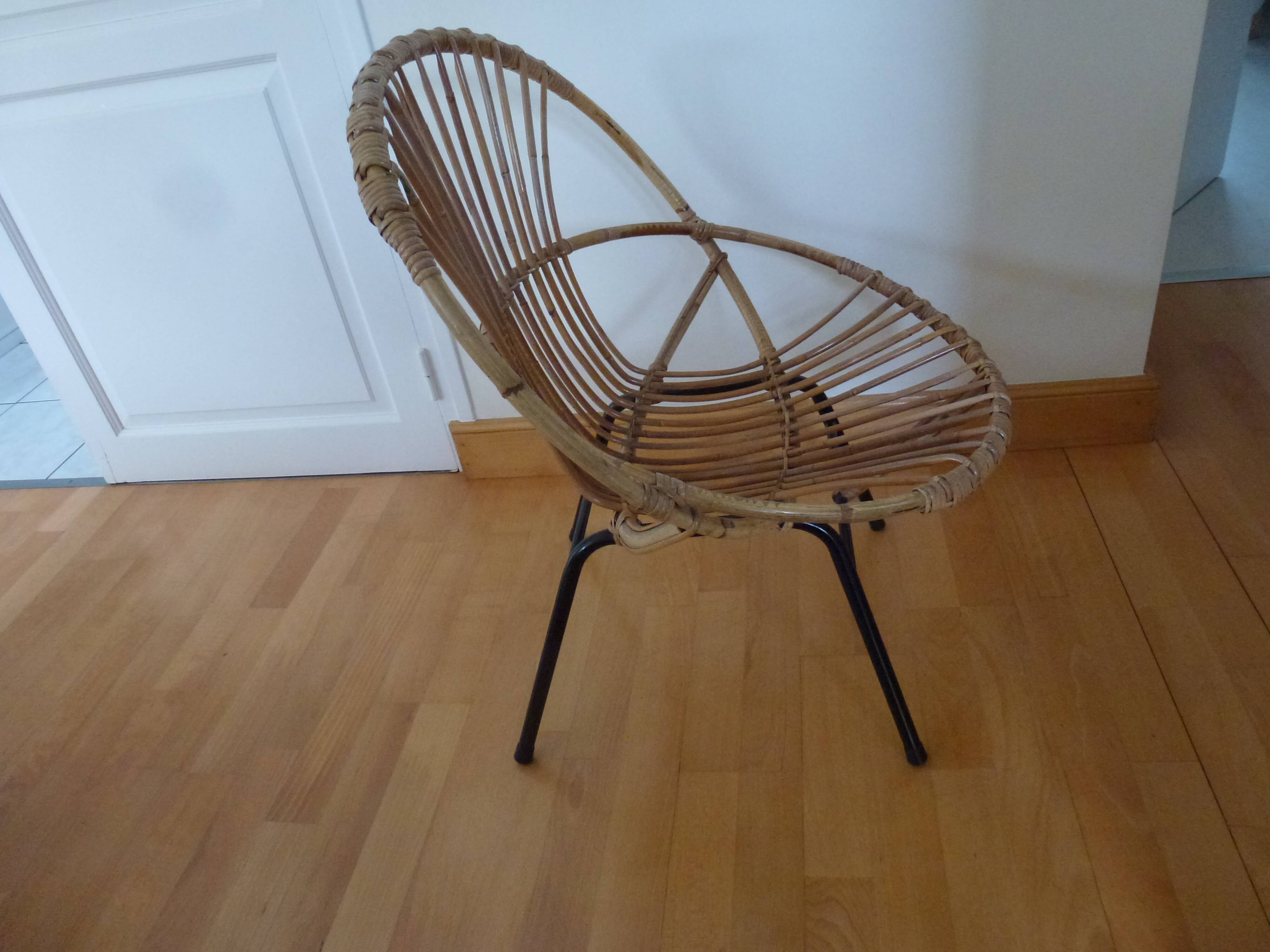 Rattan armchair