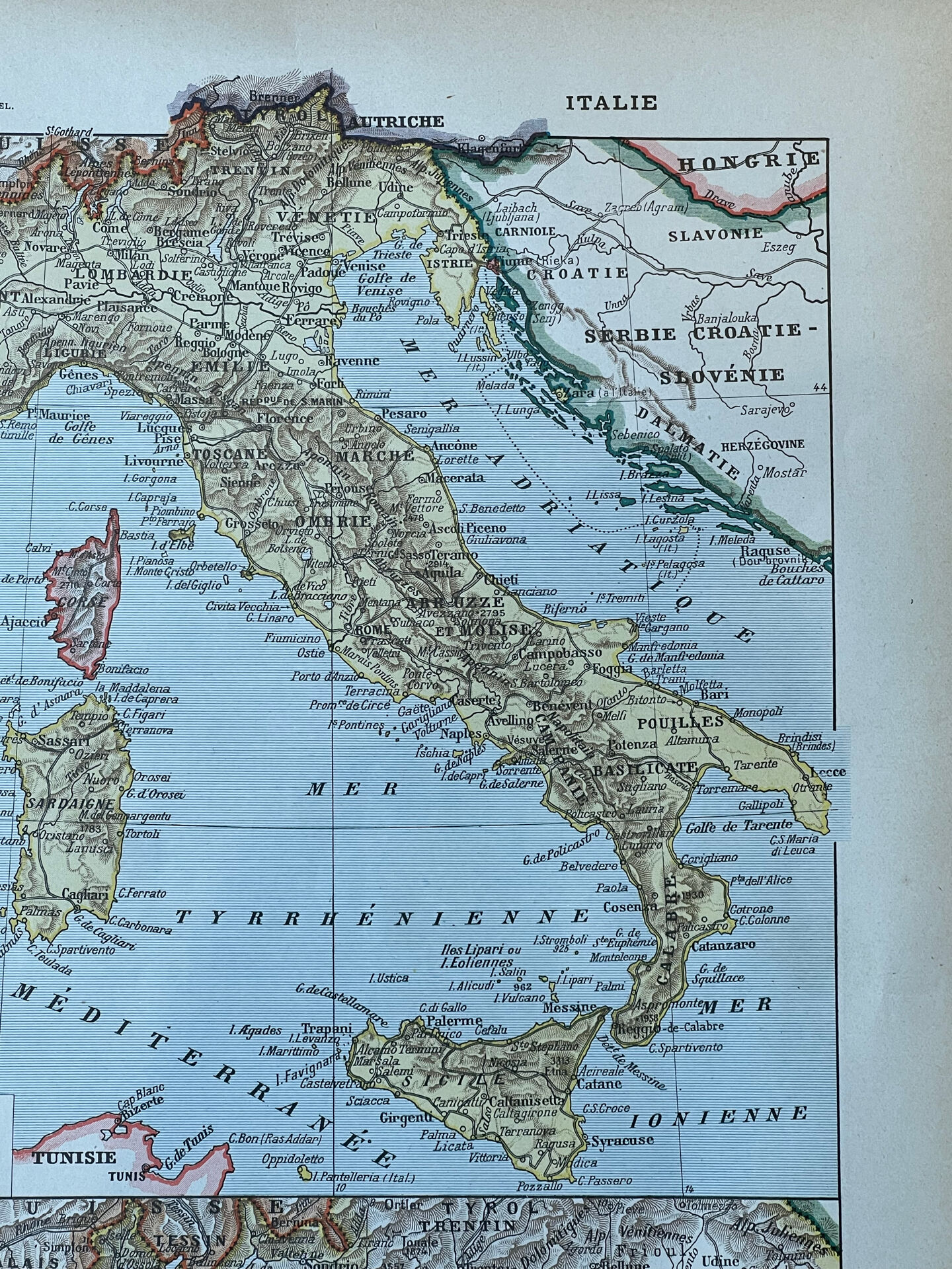 Map of Italy - 20x29cm