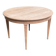 Round extendable dining table stripped in cherry wood Louis XVI René Trotel 1