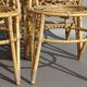Set of 6 bamboo and rattan chairs