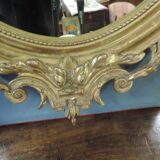 Large mirror oval time Napoléon III 73x121cm