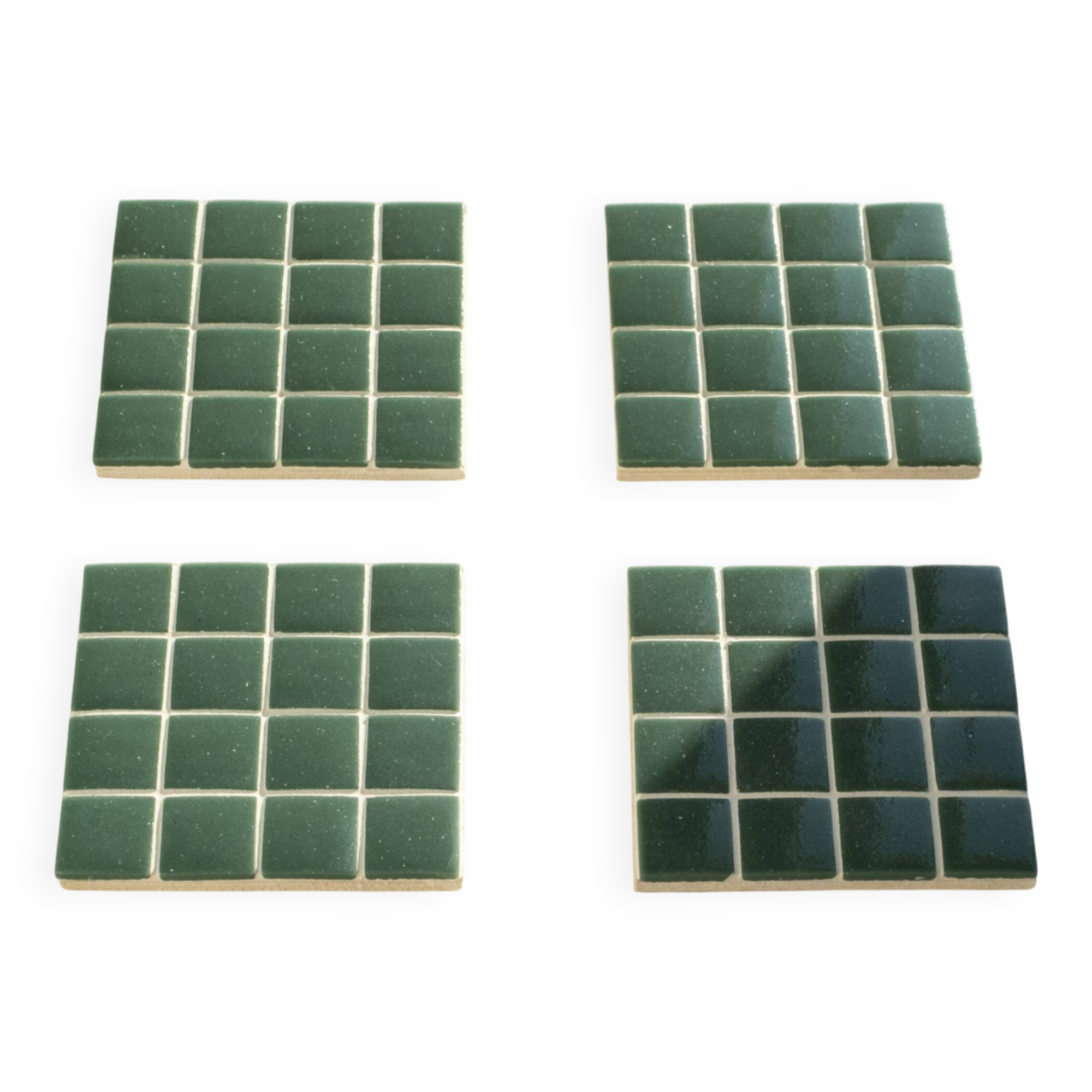Coasters - Glass enamels - Coasters - Mosaic - Handmade - Set of 4