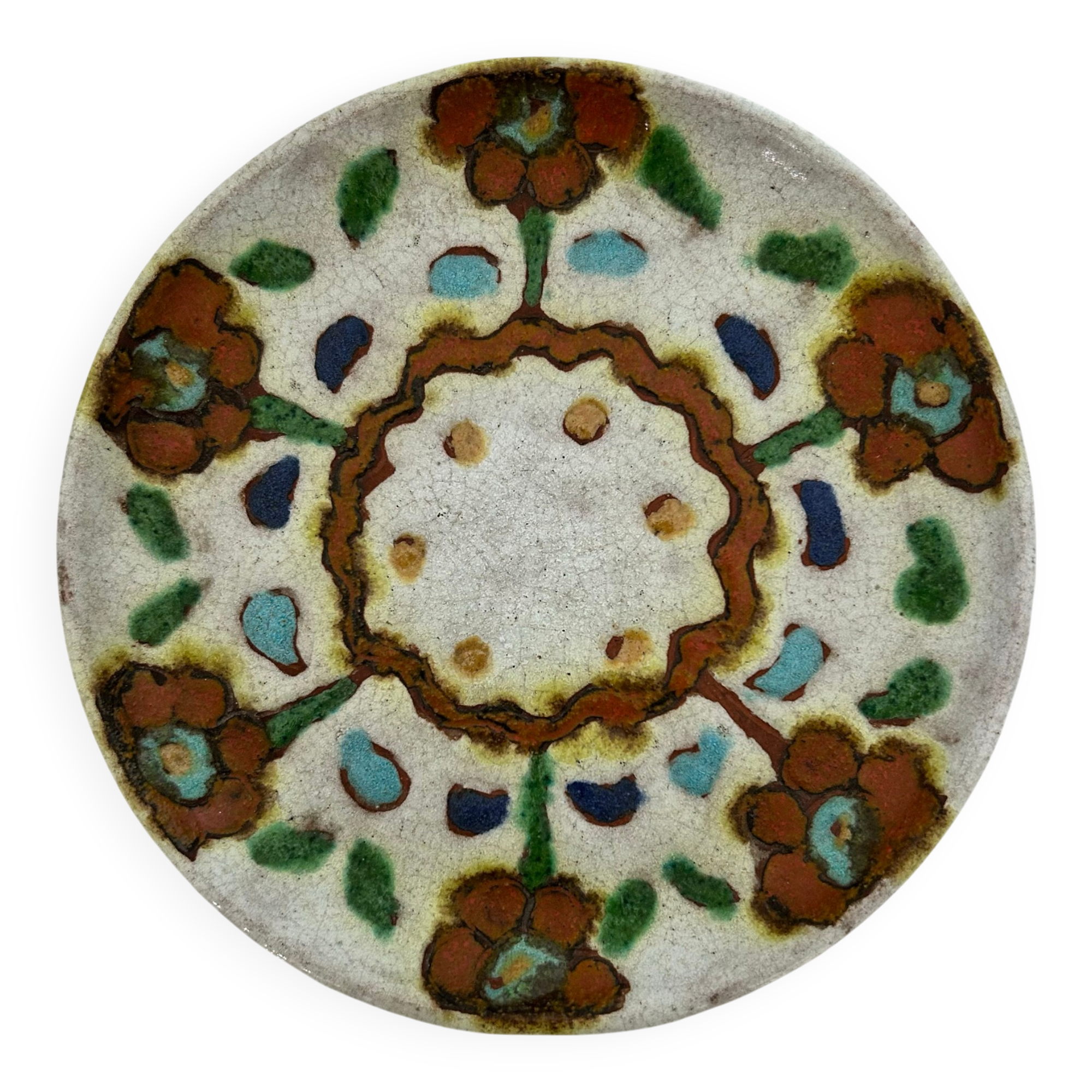 Flowered plate signed