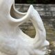 Rooster pitcher in cracked ceramic Art Deco style
