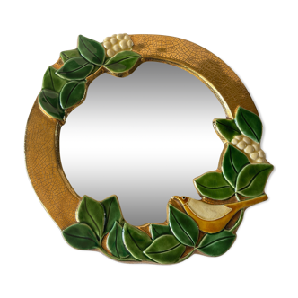 Ceramic mirror by Mithé Espelt