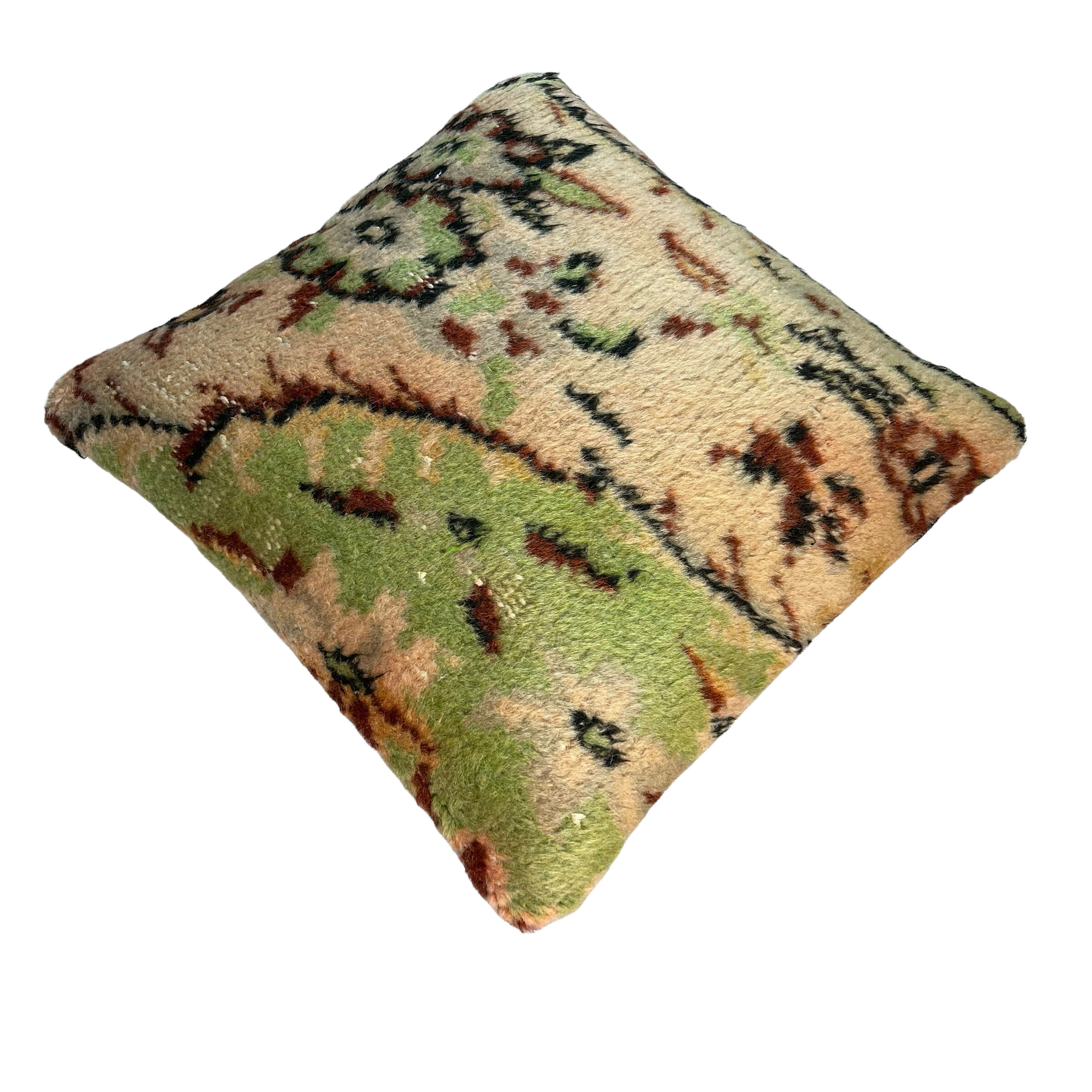Vintage turkish hand knotted cushion cover, 45 x 45 cm