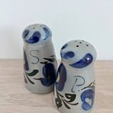Vintage blue salt and pepper shaker set