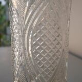 Glass vase, chiseled pattern