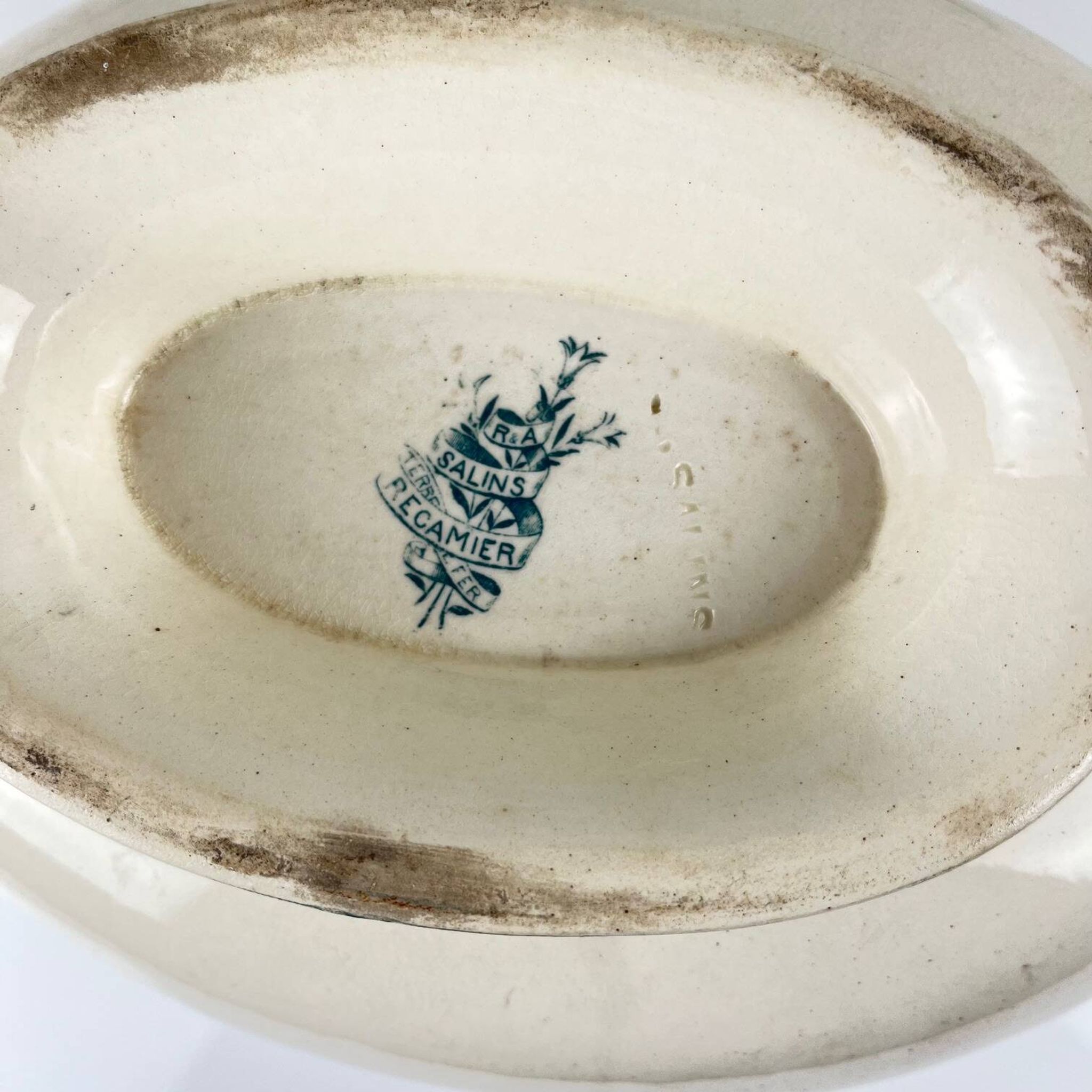 Salins "Recamier" iron earth soup tureen, late 19th century