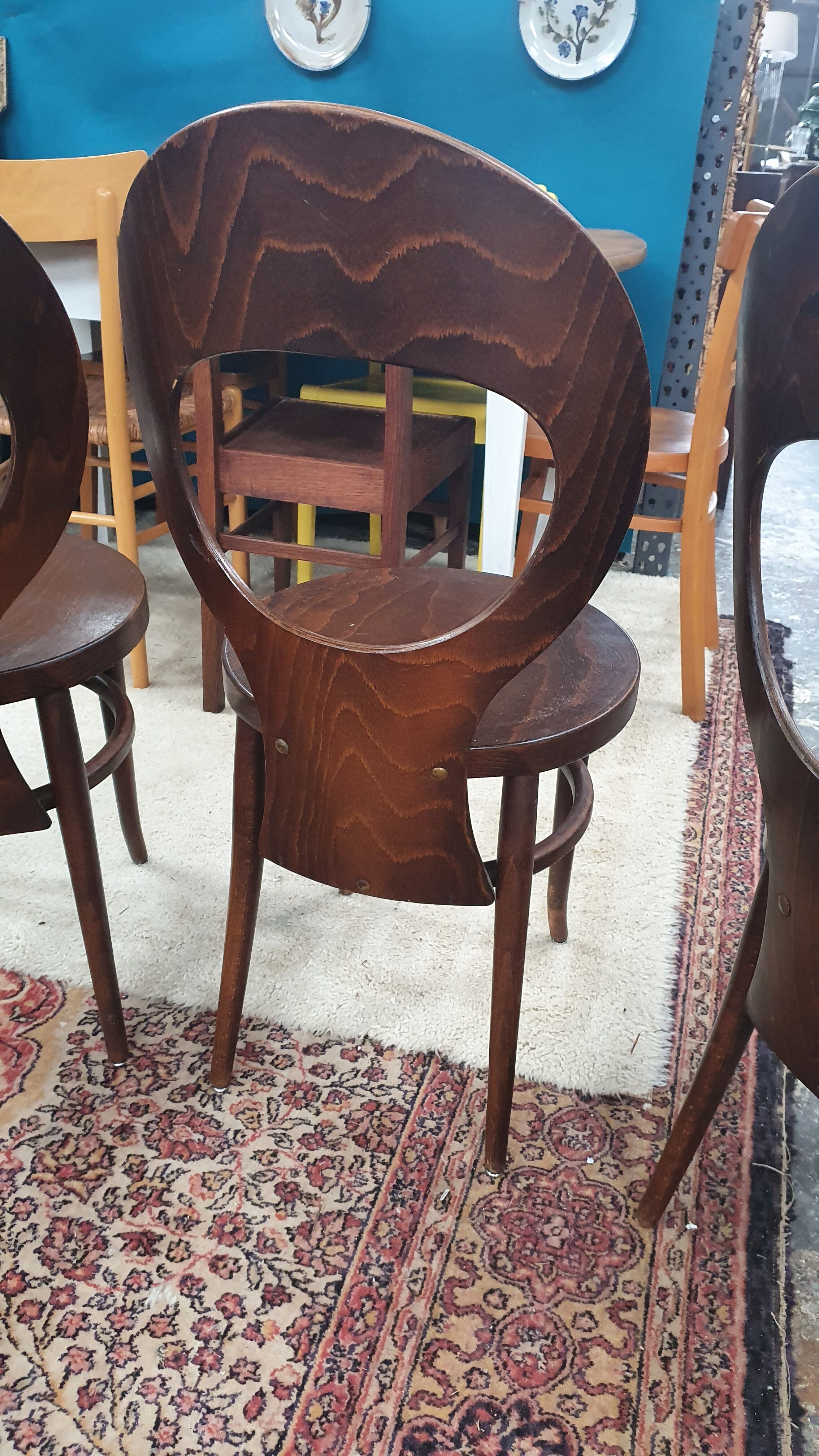 Set of 3 bistro chairs model Baumann's Seagull