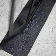 Steel sculpture, black, 1970s.