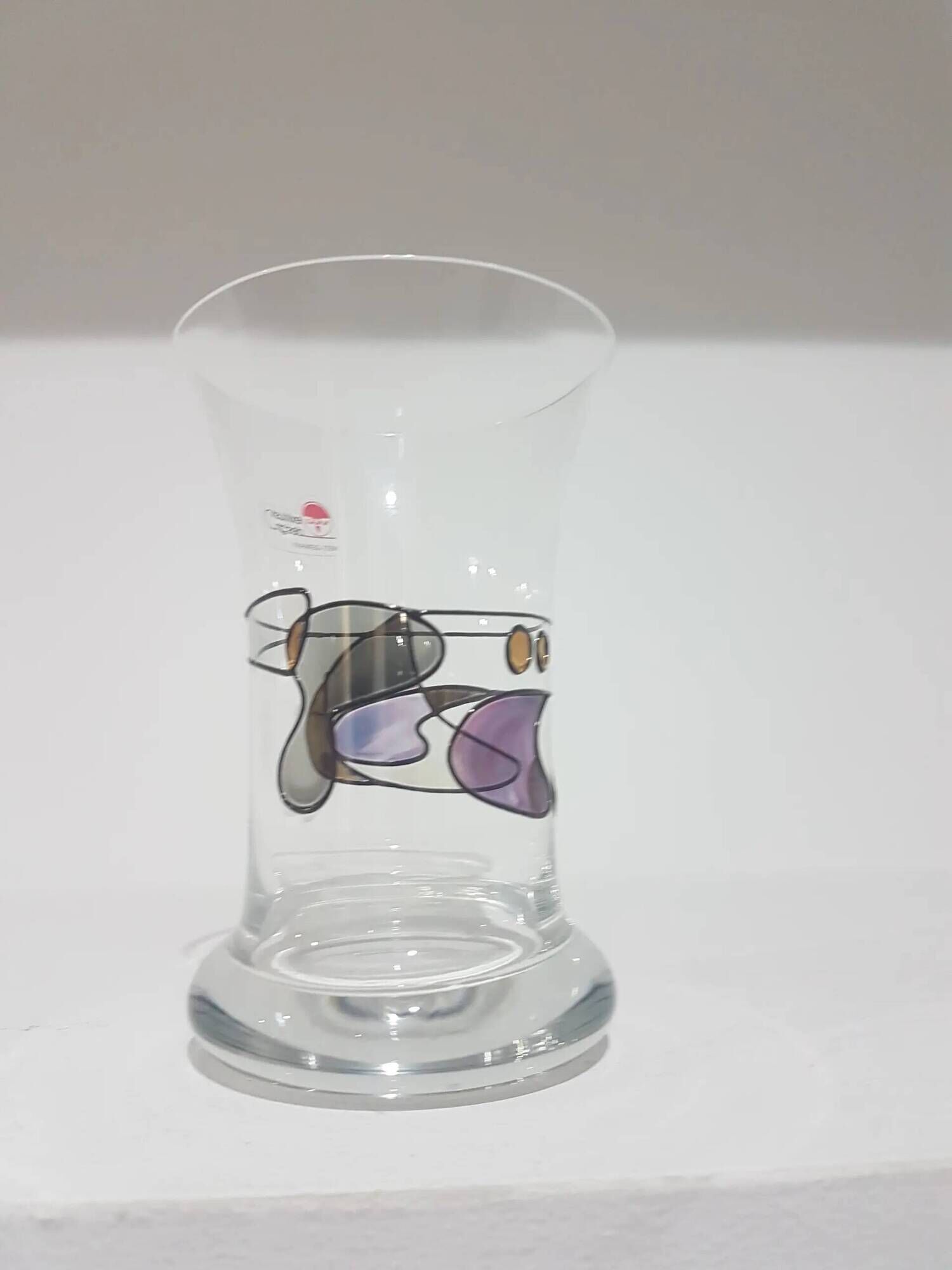 Nagel Vase Exclusive Design, hand-blown transparent glass, Germany, 1980s.