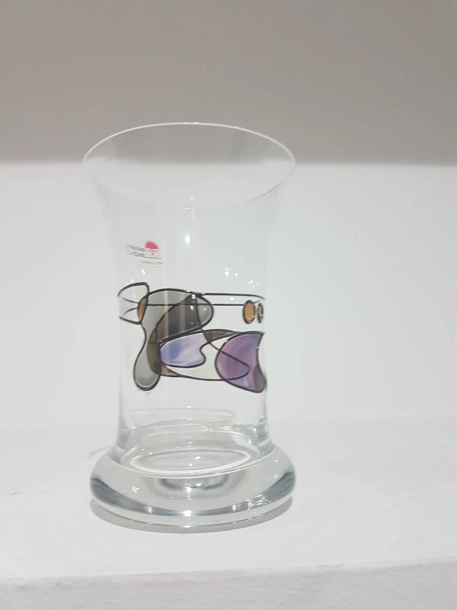 Nagel Vase Exclusive Design, hand-blown transparent glass, Germany, 1980s.