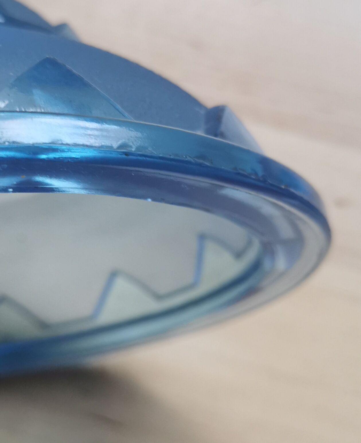 Pair hanging lamp Abat-jour blue glass