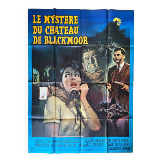 Affiche cinéma originale "Le Mystère du Château de Blackmoor" Horreur 120x160cm 1963