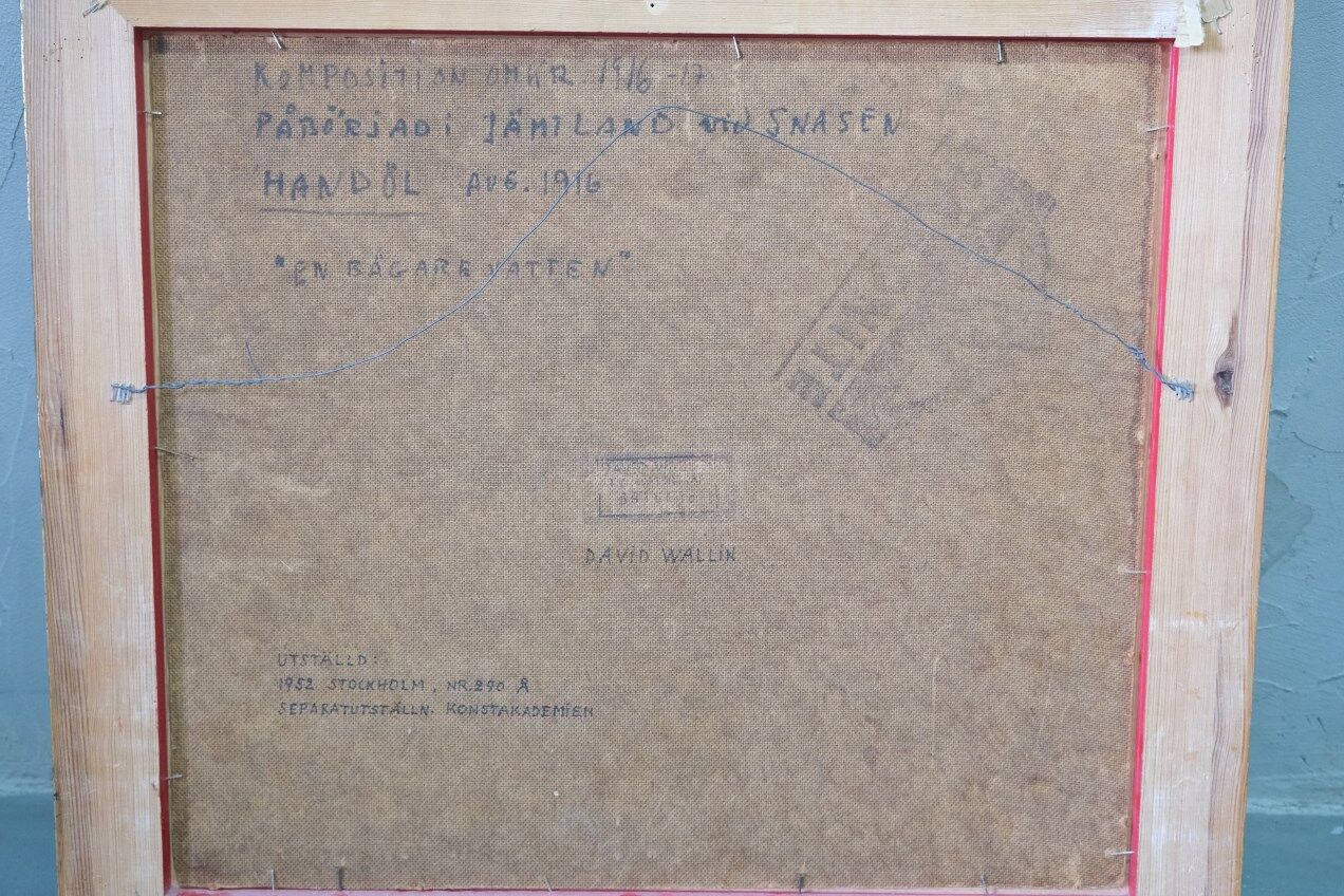 David Wallin (1879-1957), Romantic Painting , 1917, Oil on Canvas, Framed