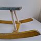Mid-Century Czechoslovak Wooden Rocking Horse, Hand-Painted, 1960s