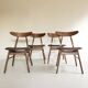 Set de 4 chaises scandinaves bois et tissu