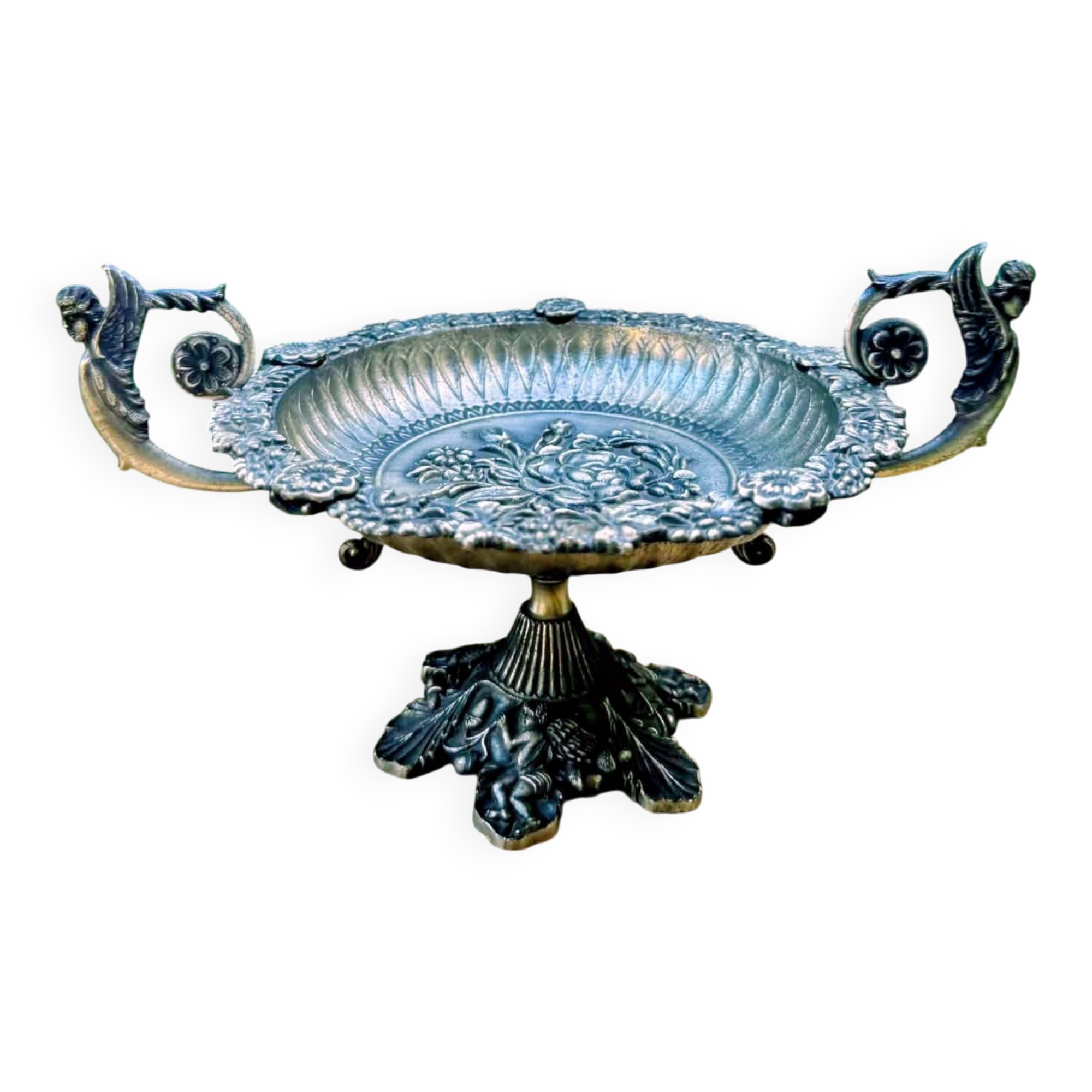 Silver centrepiece from the Art Nouveau period.