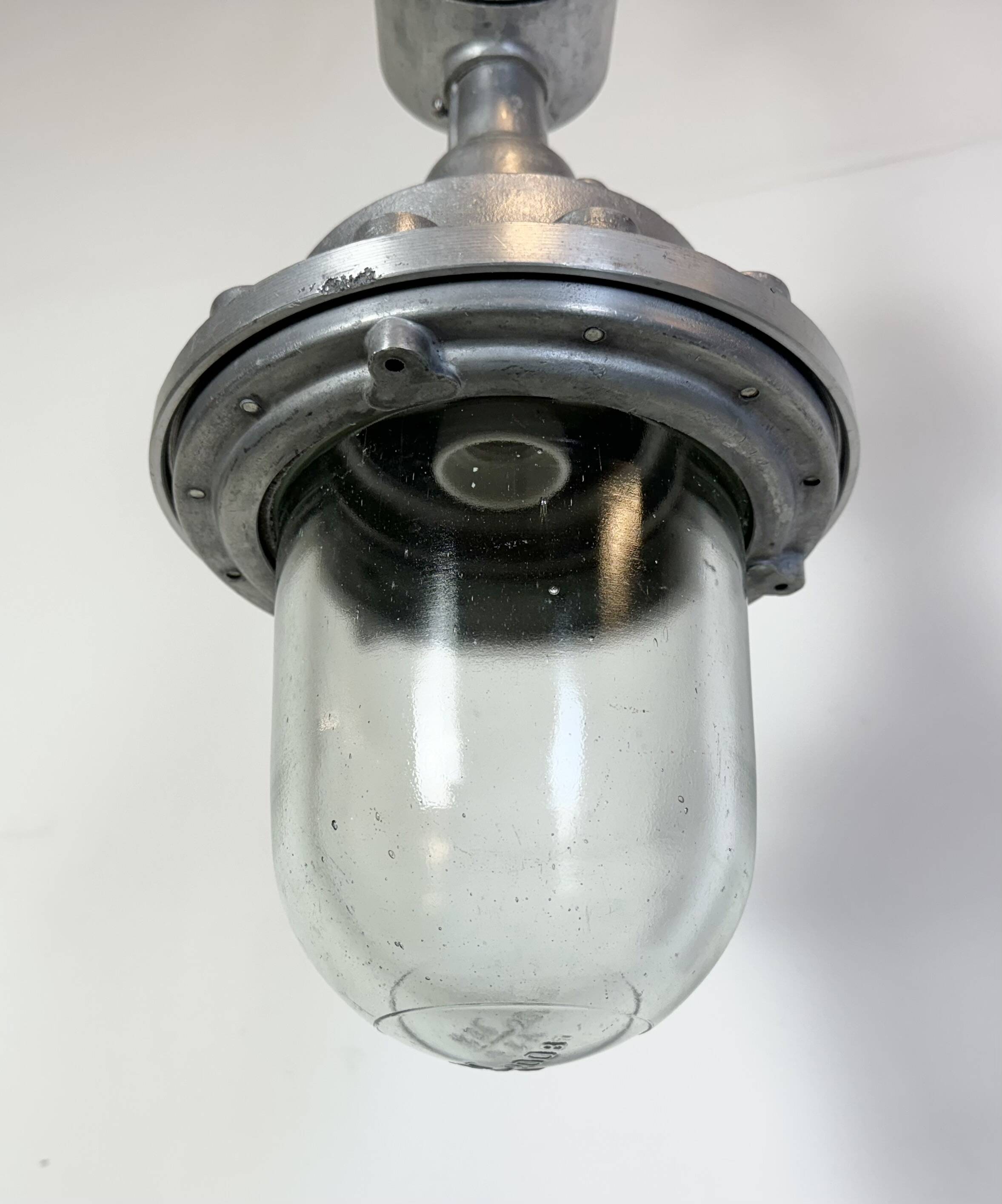 Industrial Soviet Aluminium Factory Pendant Lamp, 1960s