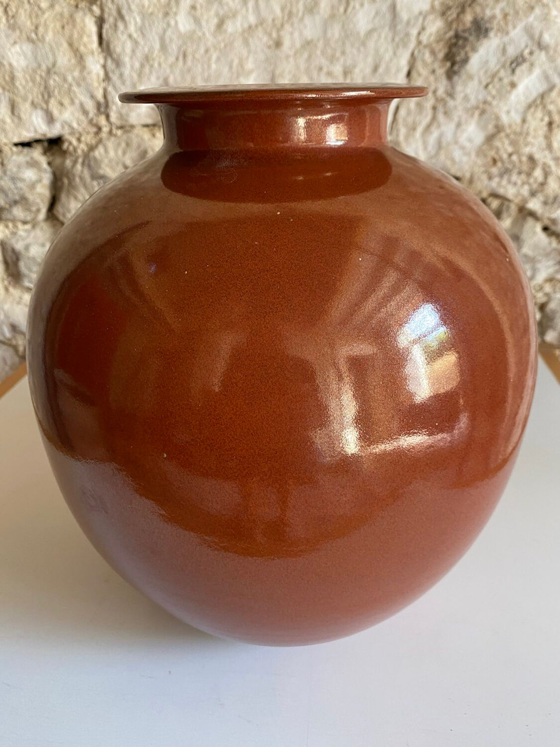 Vase vintage en céramique de grès