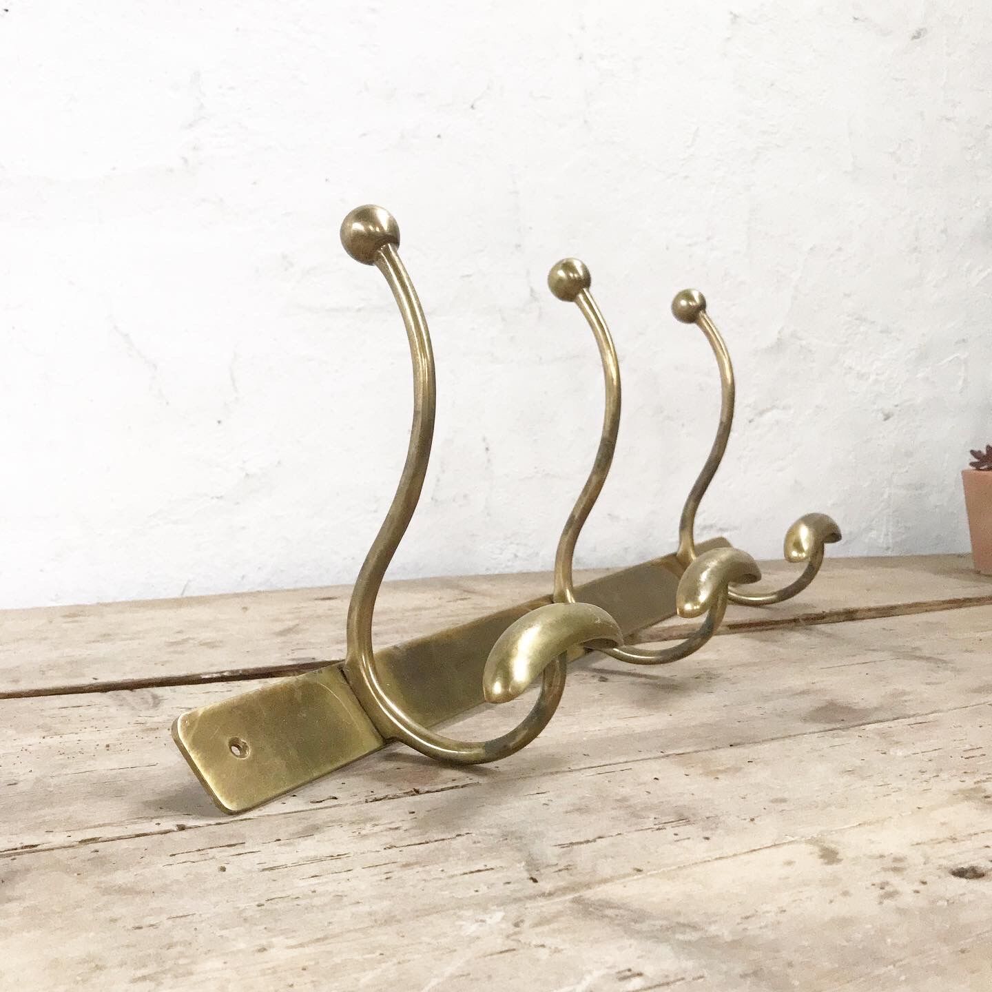Brass coat rack