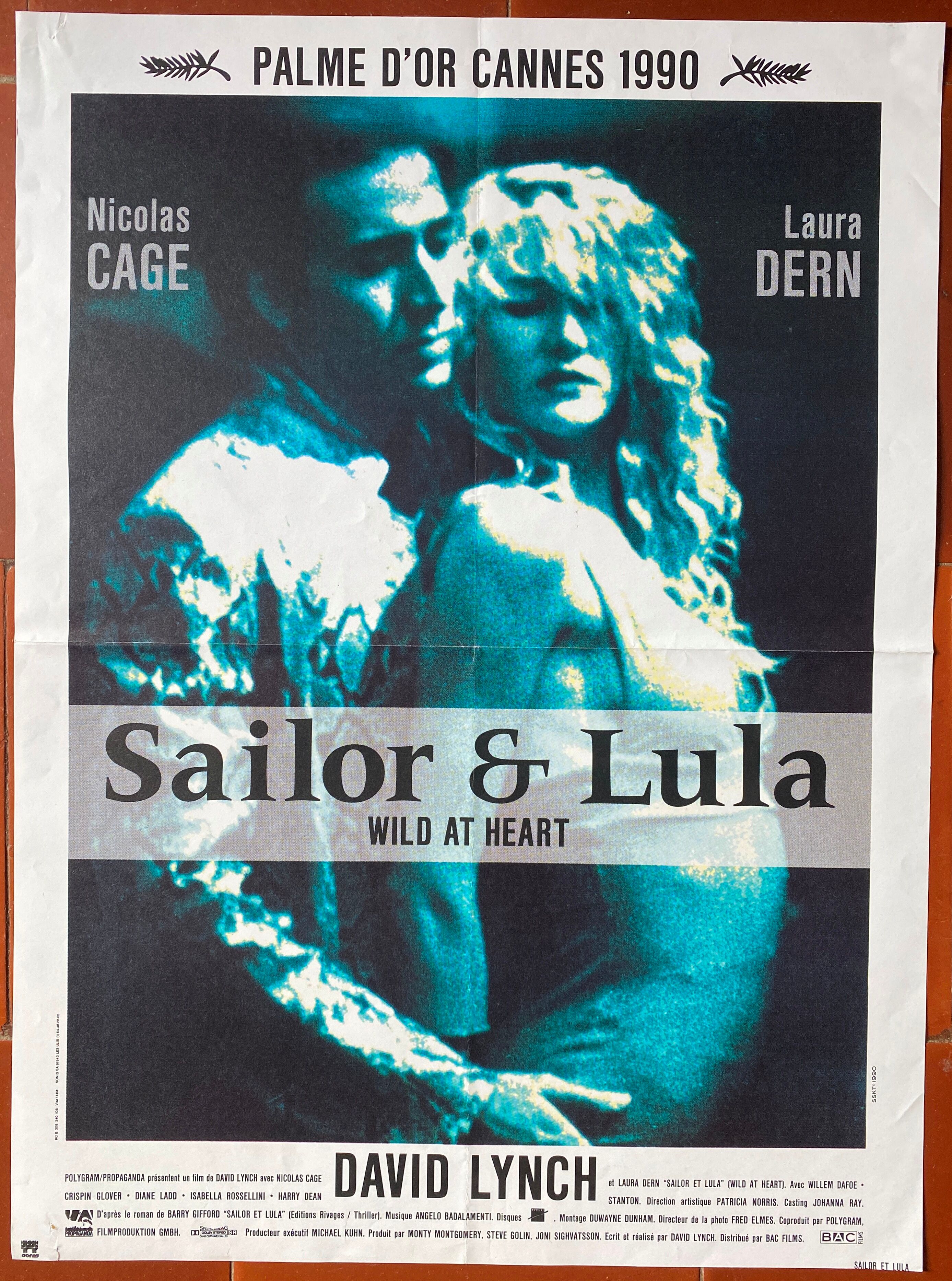 Original cinema poster "Sailor and Lula" David Lynch, Nicolas Cage 40x60cm 1990