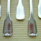 Set of 10 silver metal cake forks François Frionnet