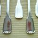 Set of 10 silver metal cake forks François Frionnet
