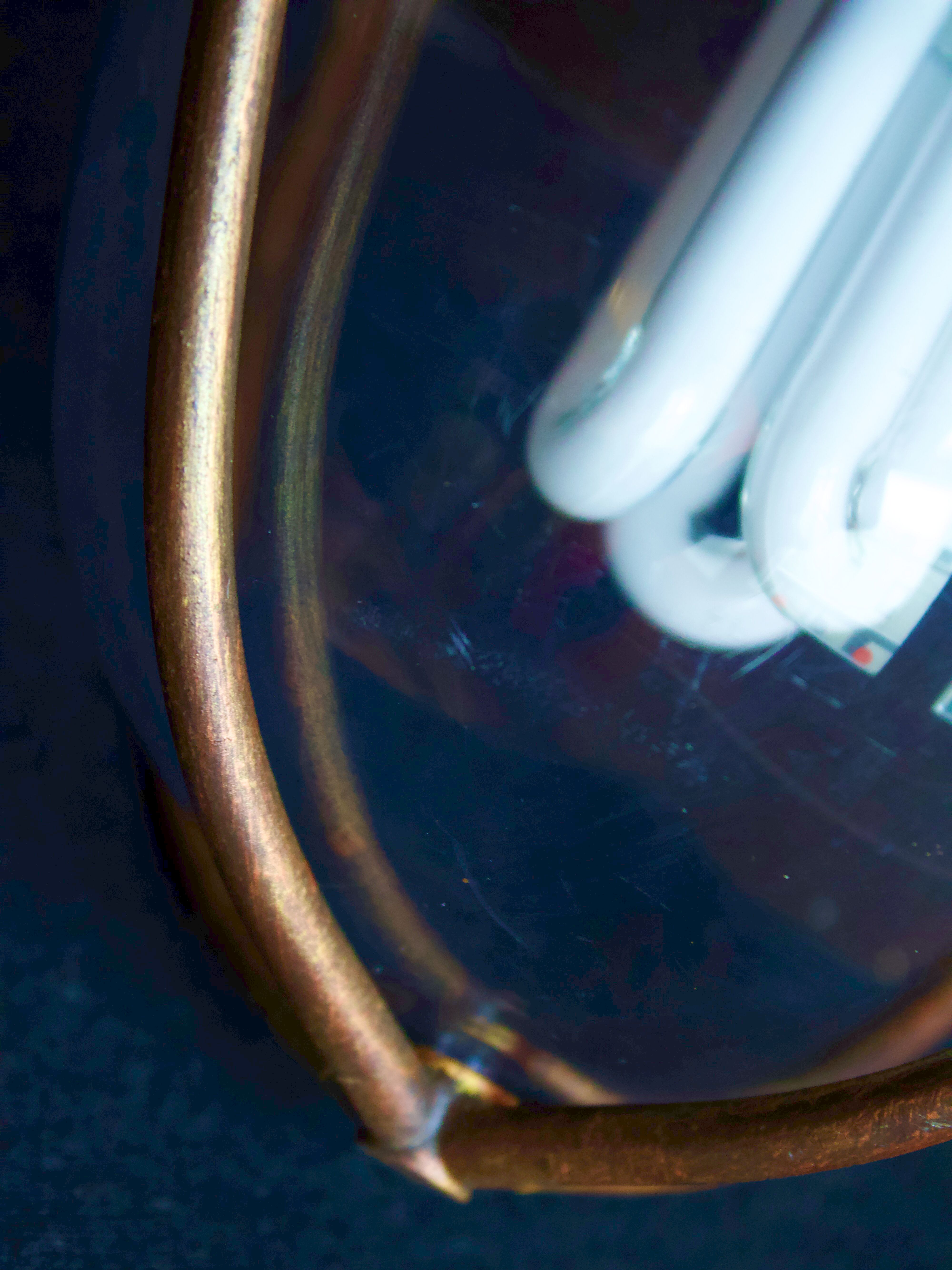 Glass and metal hanging lamp - Massive