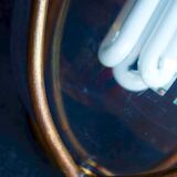 Glass and metal hanging lamp - Massive