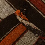 7x8 Multicolor Striped Wool Turkish Kilim Rug, 195x259 Cm