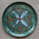 Enamelled stoneware plate - 1970s