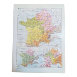 Old map of Gaul from 1928