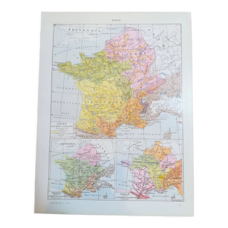 Old map of Gaul from 1928
