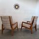Lot 2 designer reconstruction rest armchairs from the 50s Free-Span / Guariche vintage