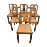 Suite of 6 chairs art deco period
