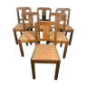 Suite of 6 chairs art deco period