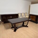 Art Deco Dining Table with Chairs, Paris, 1930, Set of 11