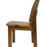 Vintage set of four pinewood chairs Rainer Daumiller minimalist design