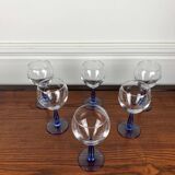 Lot de 6 verre à pied bleu
