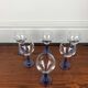 Lot de 6 verre à pied bleu