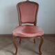 Chaise Louis XV rose
